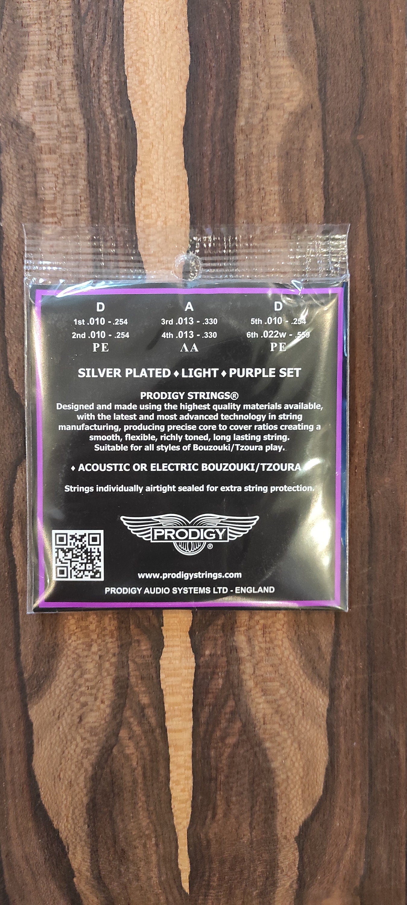 6string Bouzouki / Tzoura Set of Strings ~ Prodigy PURPLE Set ~ 0,10 Set Silver Wounded