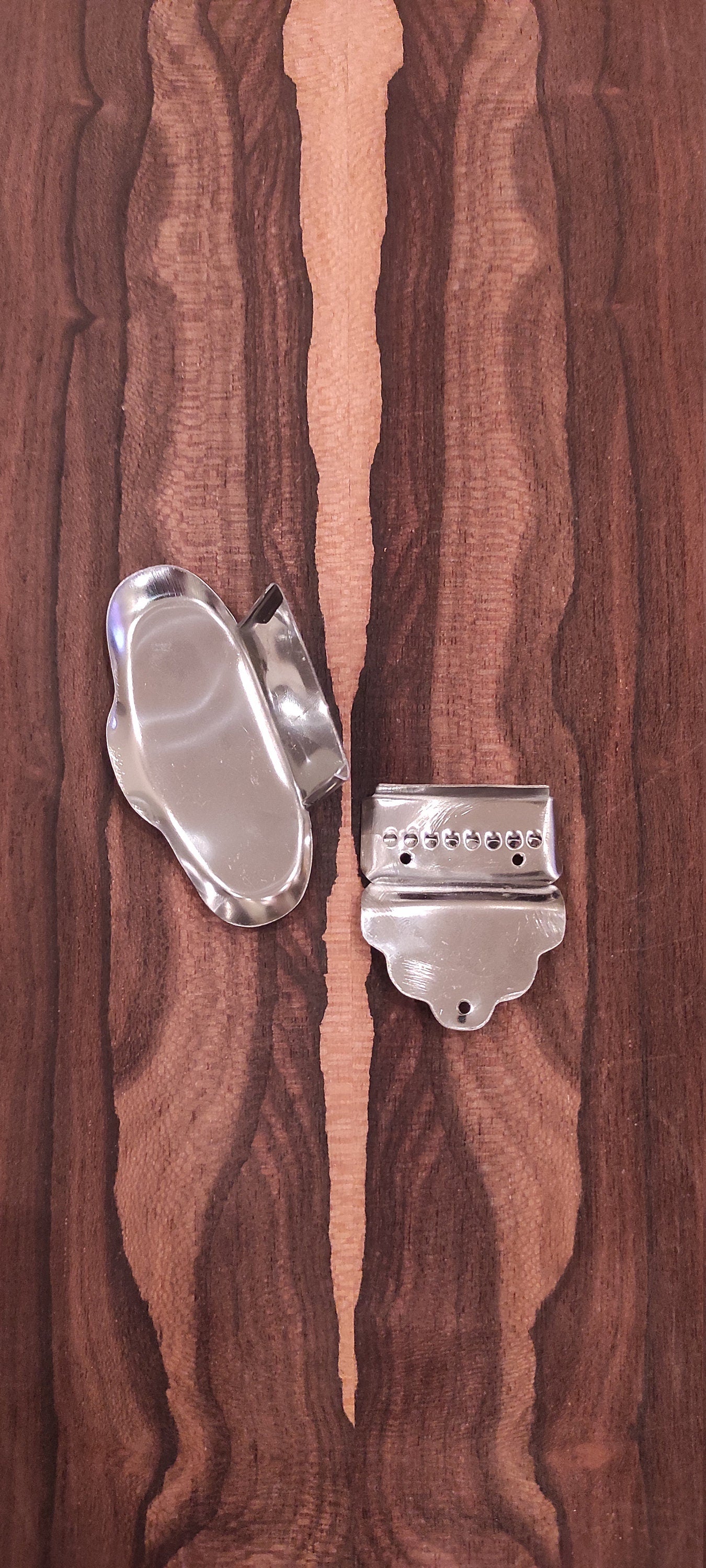 6string Bouzouki-Tzoura Chordiera / Tailpiece ~ Nickel Color Steel Tzoura - Bouzouki Tailpiece/Chordiera