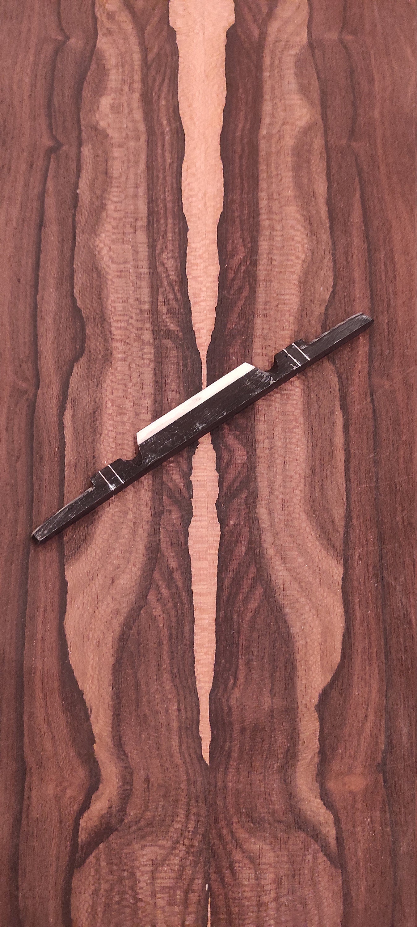 High-Quality Ebony Bouzouki Bridge with Bone Saddle and Abalone Decorations - 6 or 8 String Options