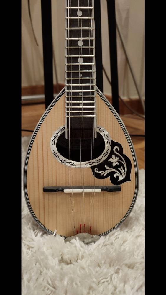 Premium Handmade 6-String Greek Traditional Baglamas for Rebetiko Music Instrument