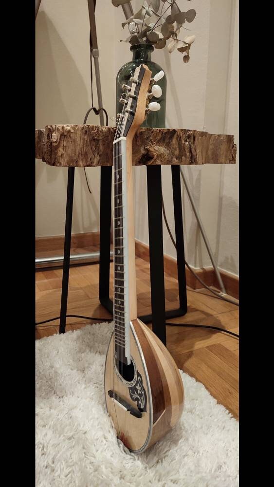 Premium Handmade 6-String Greek Traditional Baglamas for Rebetiko Music Instrument