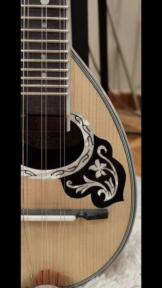 Premium Handmade 6-String Greek Traditional Baglamas for Rebetiko Music Instrument
