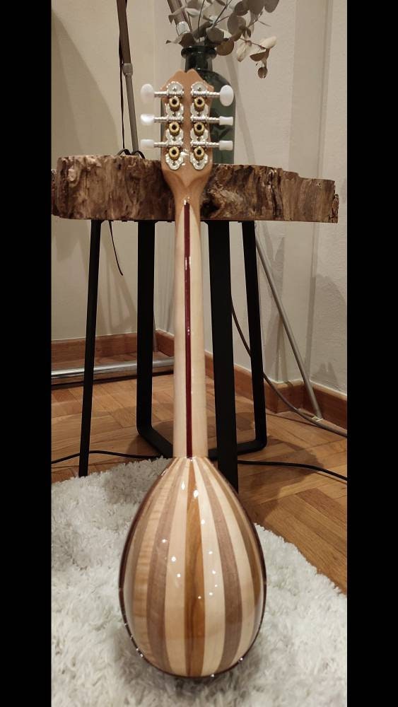 Premium Handmade 6-String Greek Traditional Baglamas for Rebetiko Music Instrument