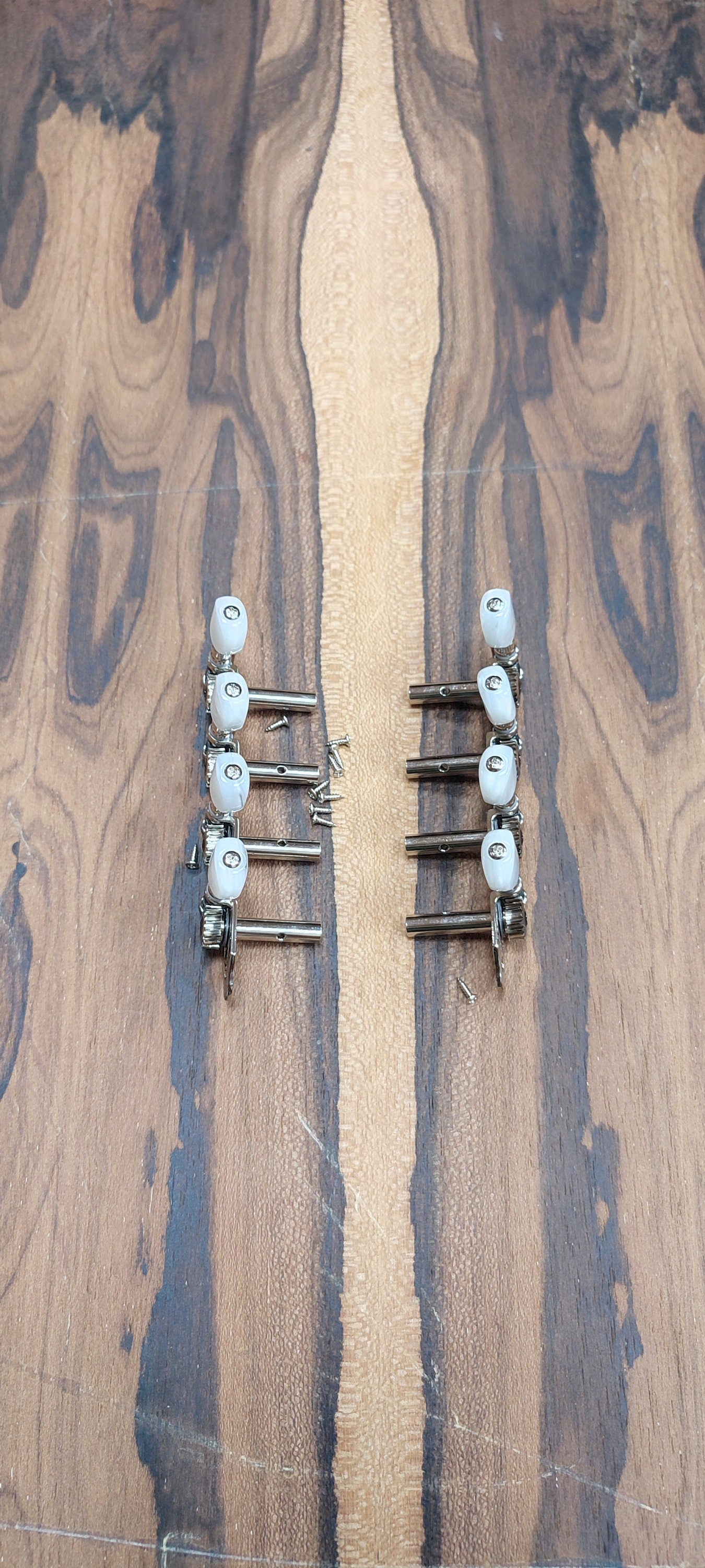 Bouzouki machine heads ~ Grover style Professional 8string Bouzouki tuners ~ Nickel Colour & White Pearl Button