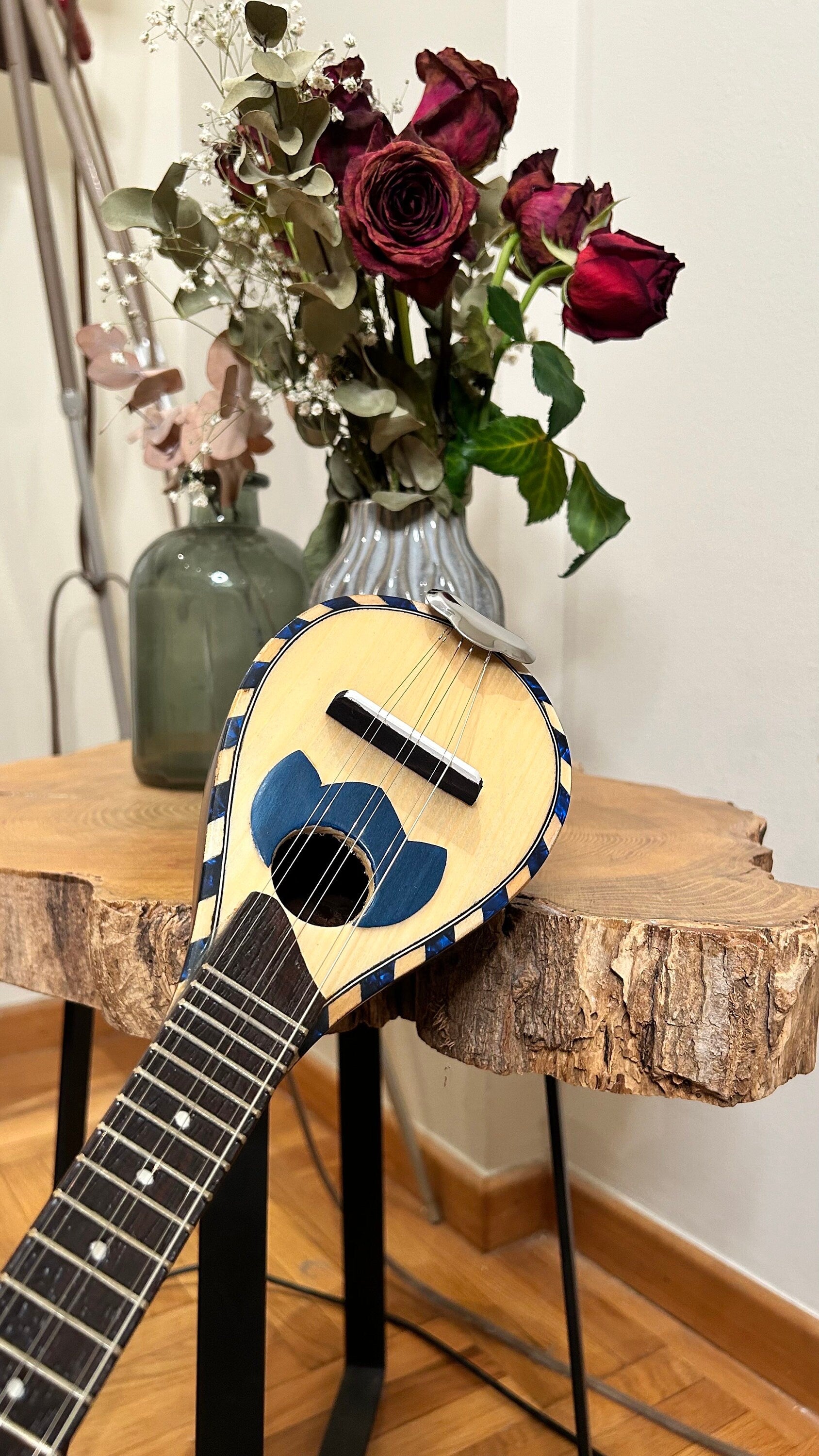 Handmade 6-String Baglamas | Greek Traditional Music Instrument for Rebetiko Music