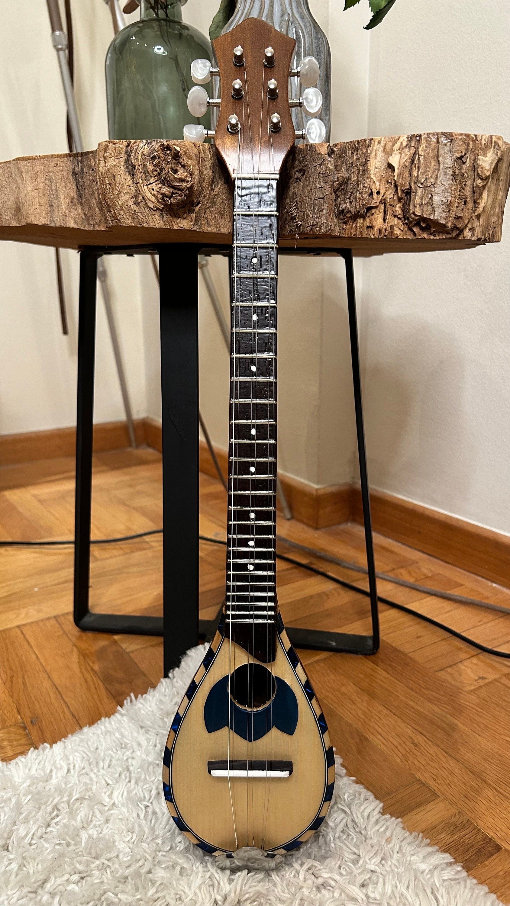 Handmade 6-String Baglamas | Greek Traditional Music Instrument for Rebetiko Music