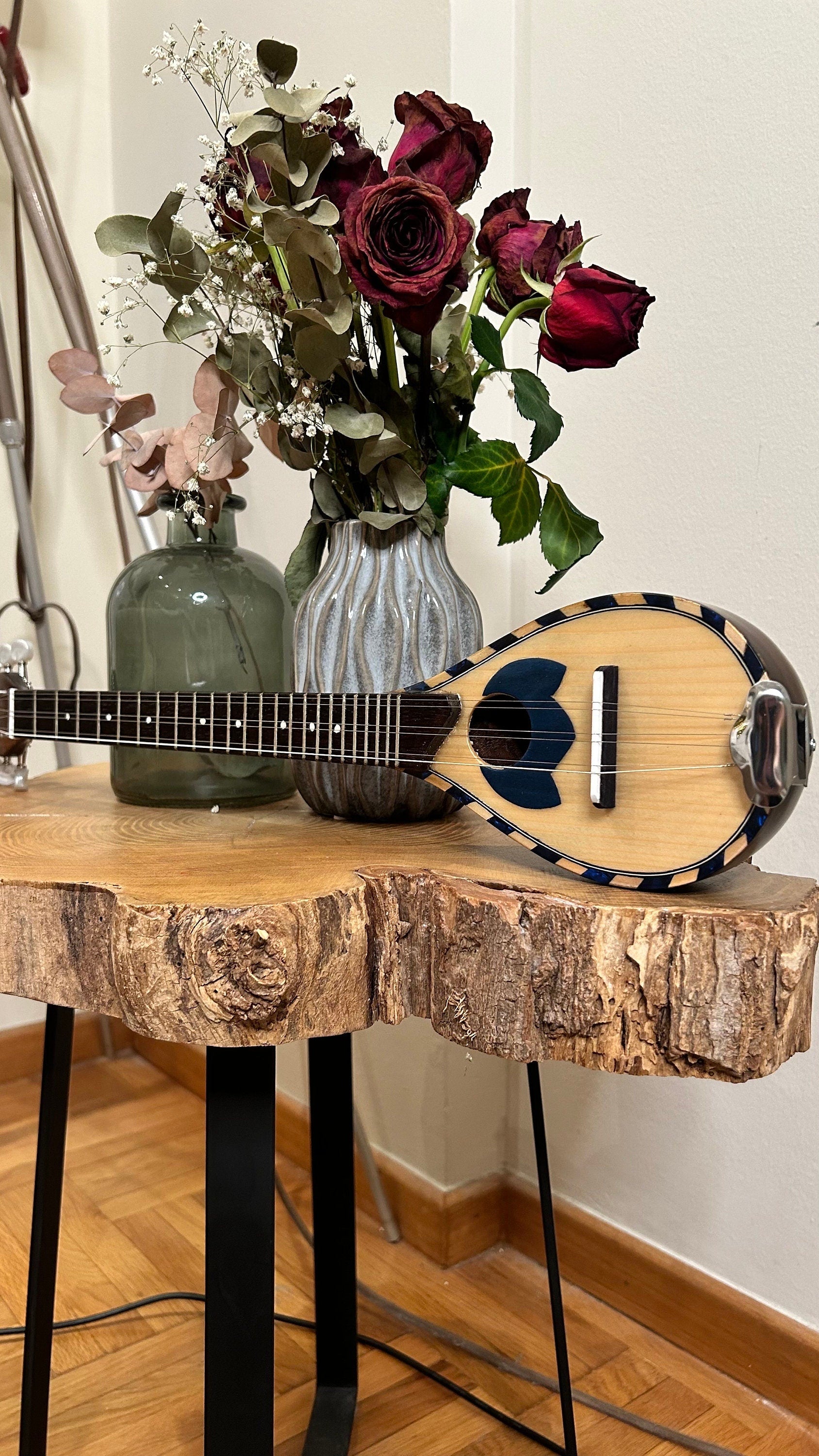 Handmade 6-String Baglamas | Greek Traditional Music Instrument for Rebetiko Music