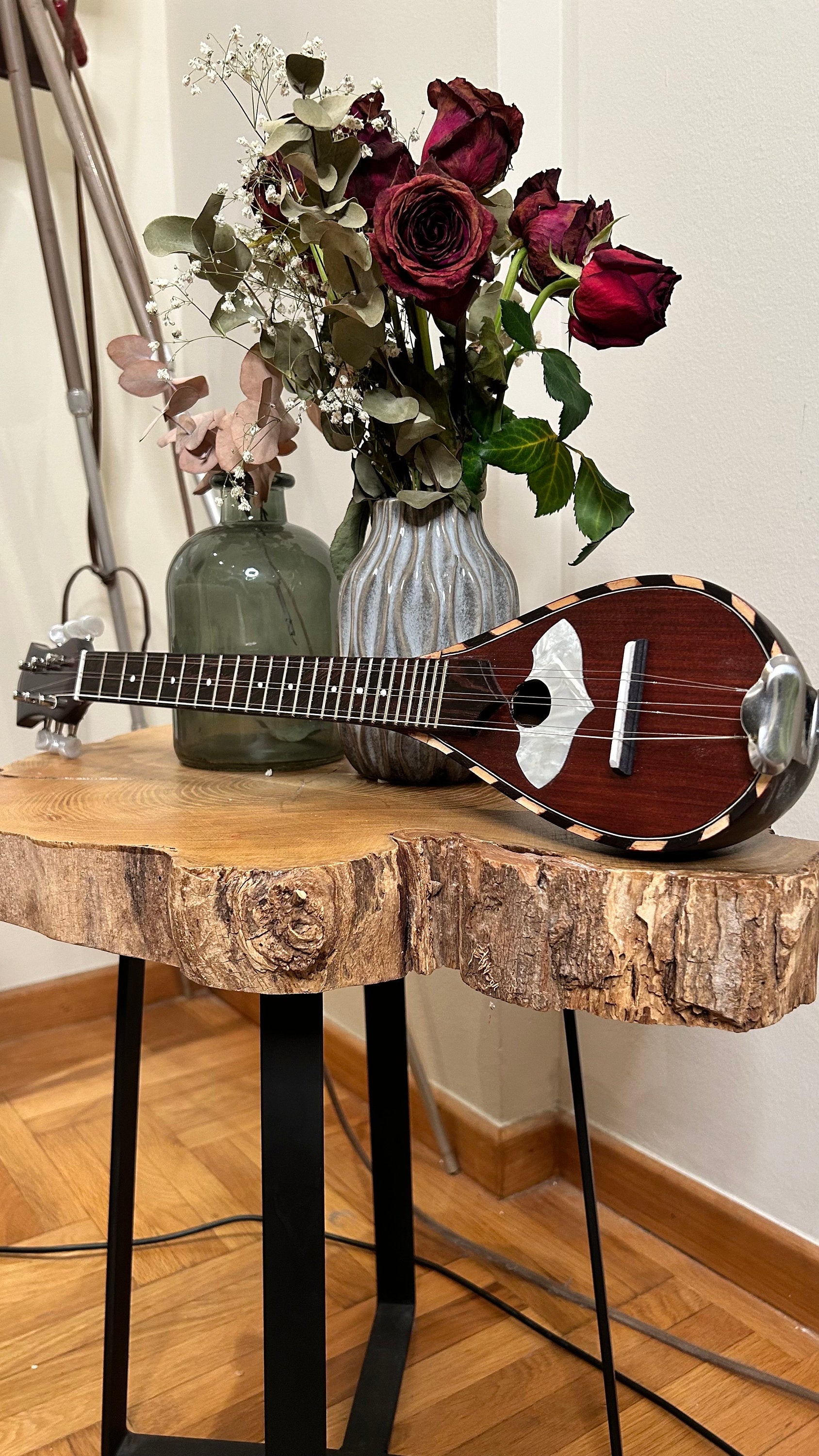 Handmade 6-String Baglamas | Greek Traditional Music Instrument for Rebetiko Music