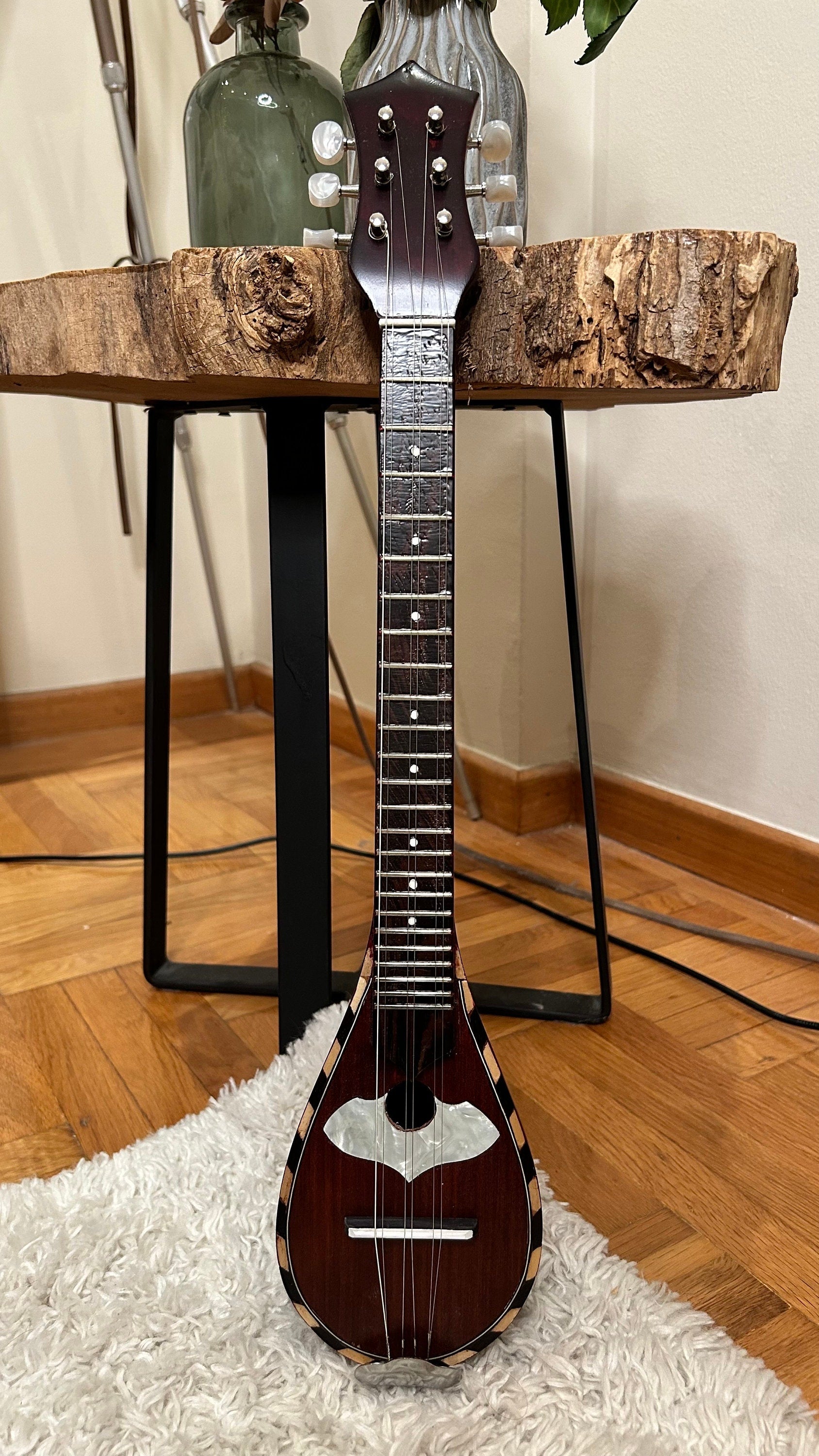 Handmade 6-String Baglamas | Greek Traditional Music Instrument for Rebetiko Music