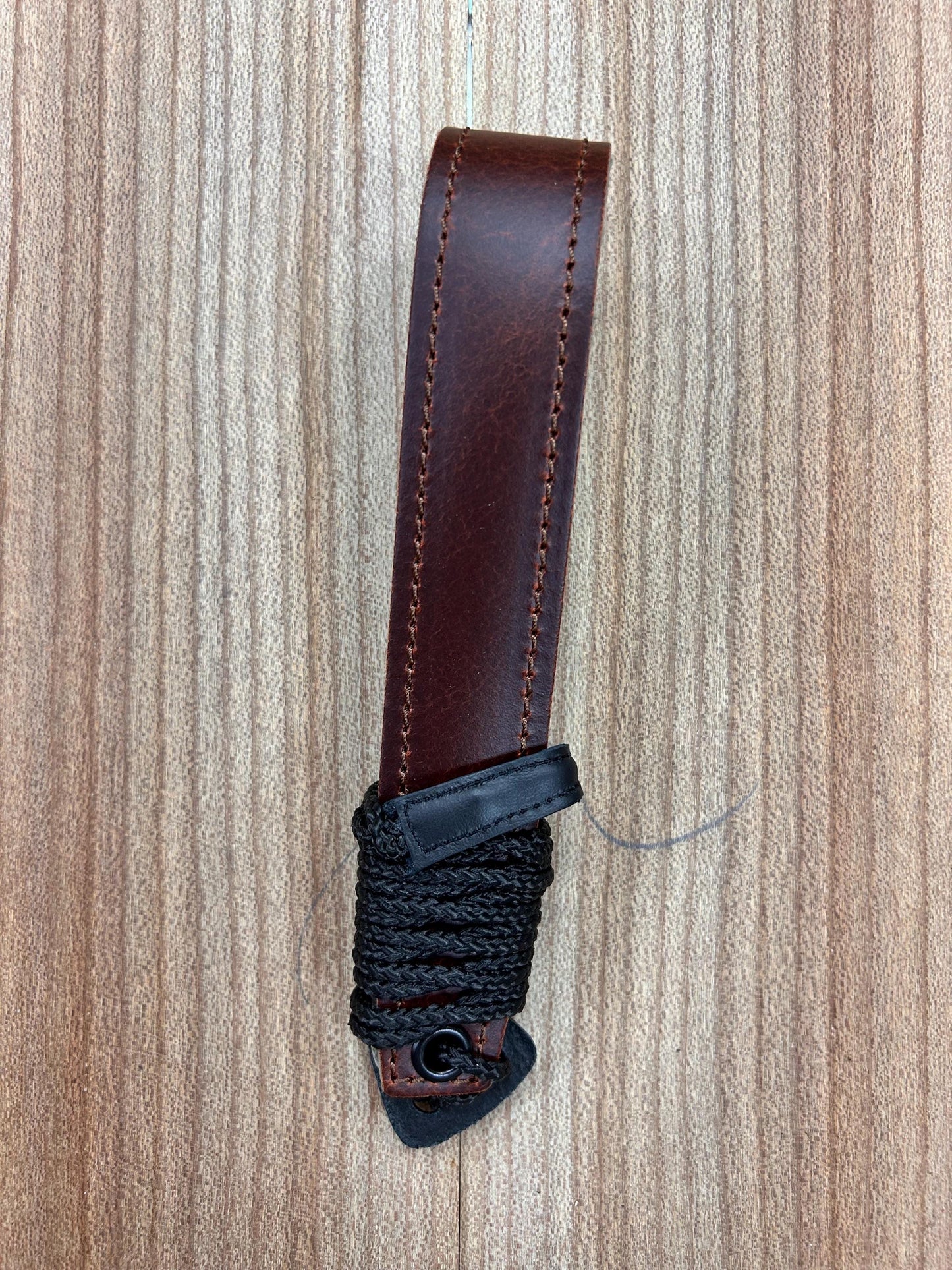 Adjustable Padded Leather Bouzouki Strap with Soundhole Hook