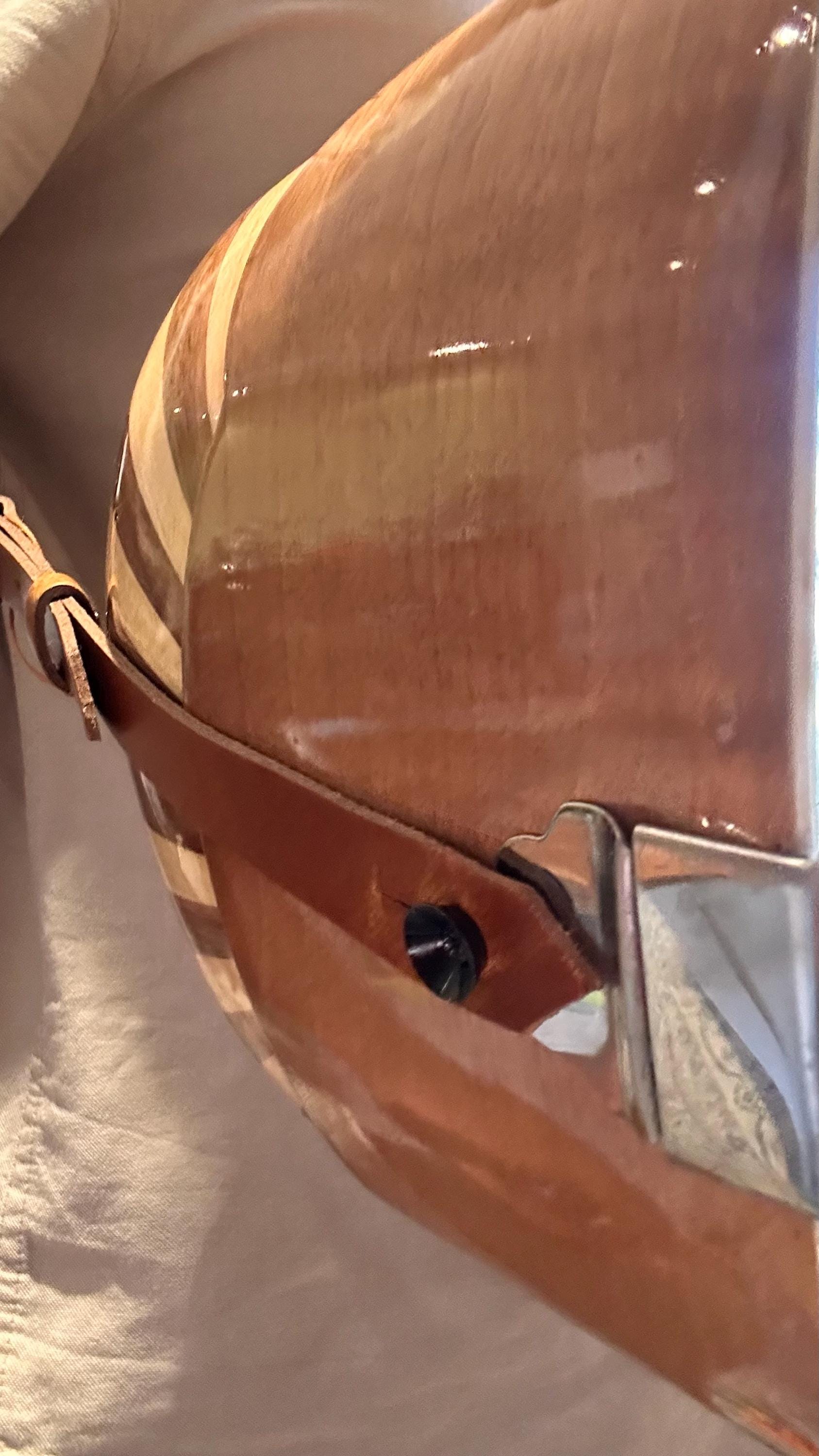 Versatile Leather Bouzouki Strap with Adjustable Hook and End-Button Attachment”