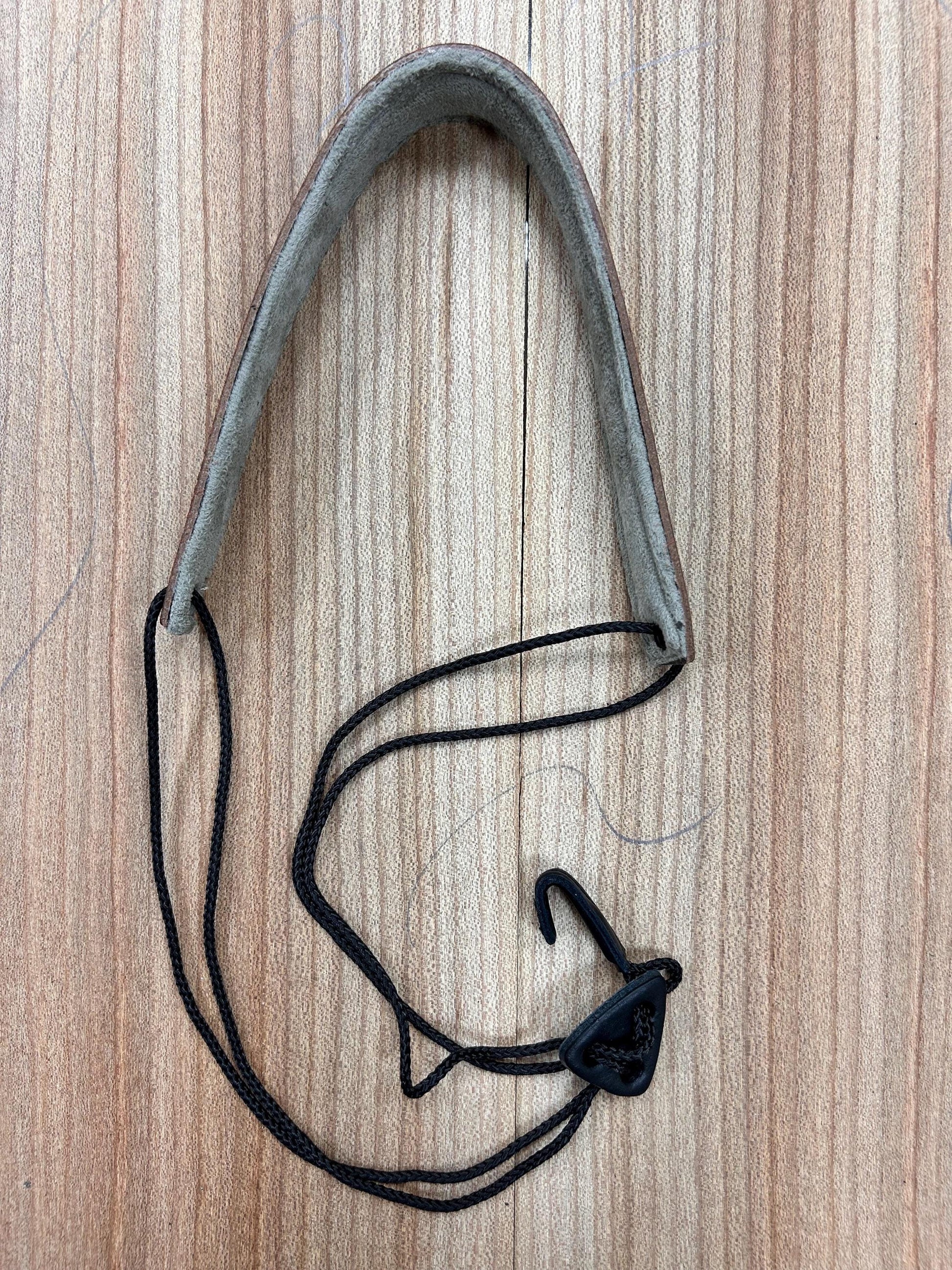 Adjustable Padded Leather Bouzouki Strap with Soundhole Hook