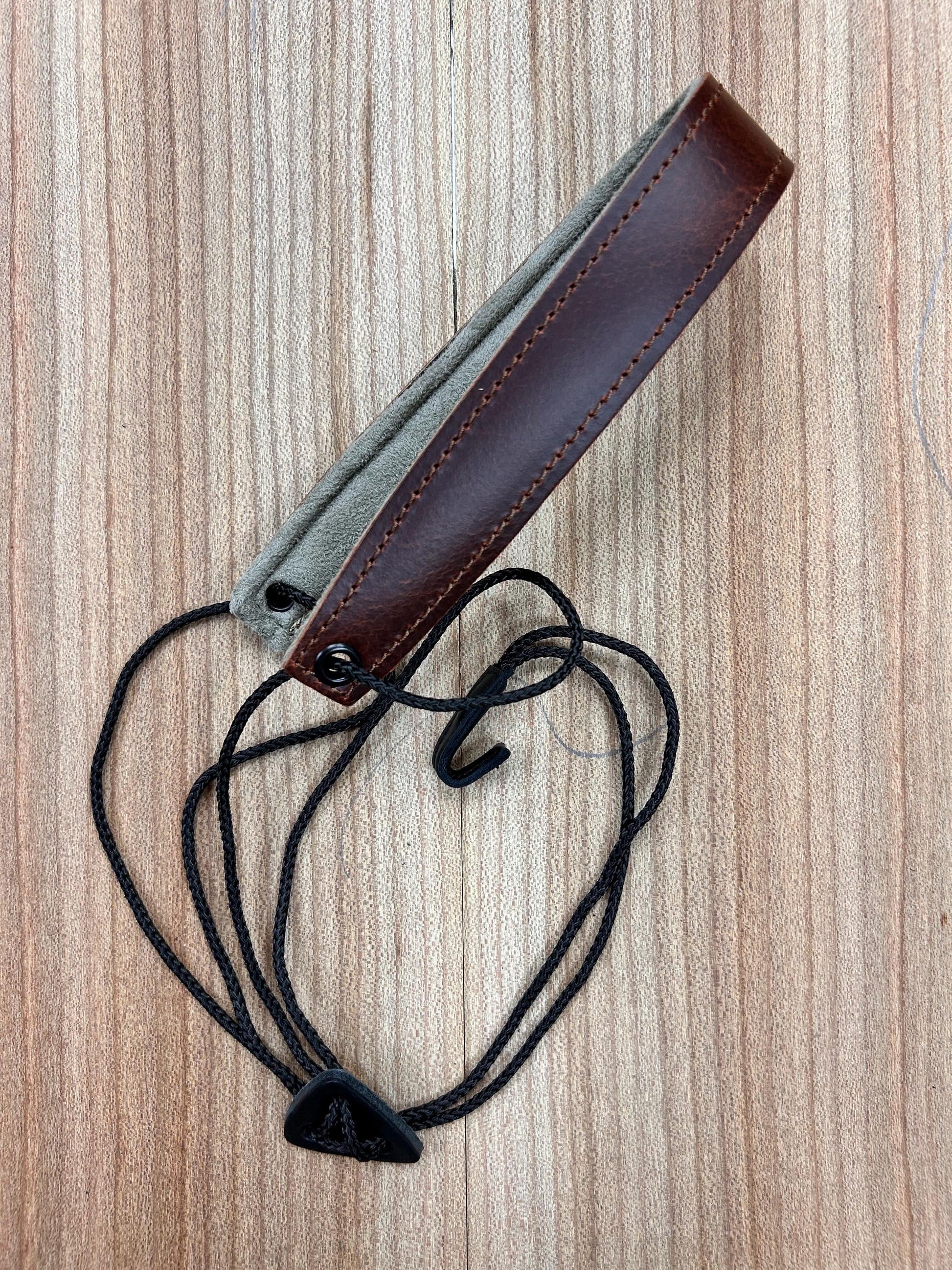 Adjustable Padded Leather Bouzouki Strap with Soundhole Hook