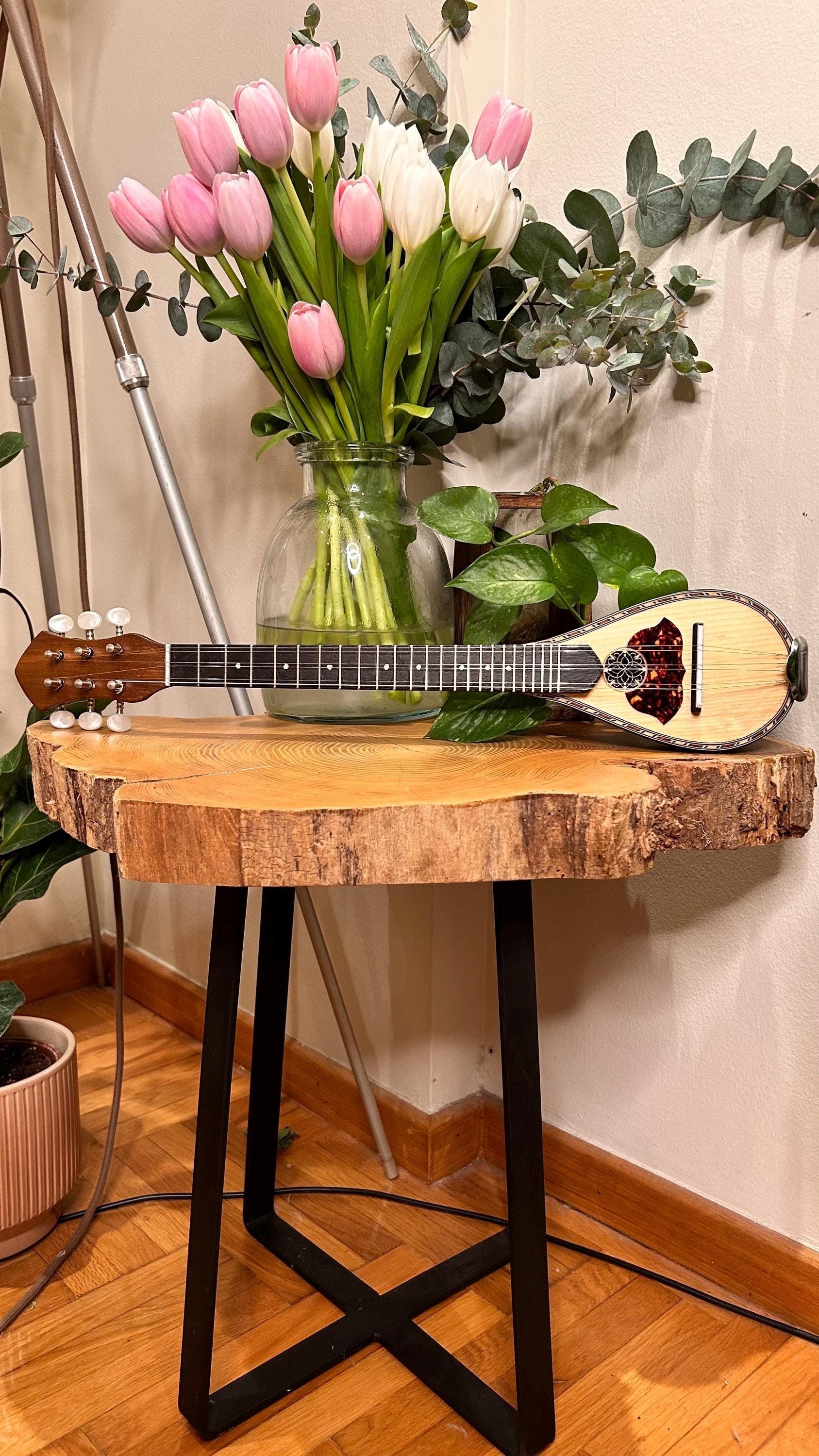 Handmade 6-String Baglamas | Greek Traditional Music Instrument for Rebetiko Music