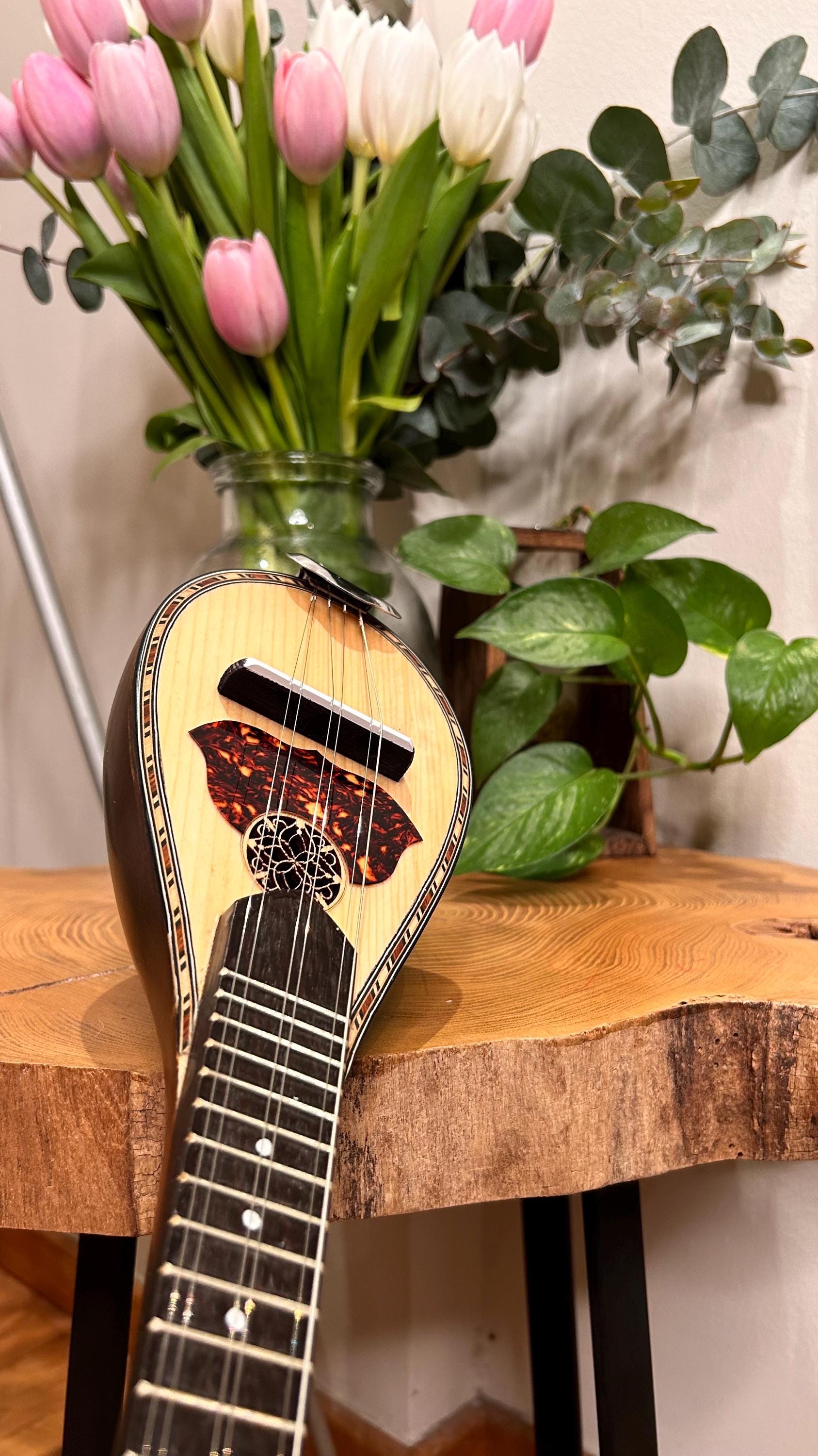 Handmade 6-String Baglamas | Greek Traditional Music Instrument for Rebetiko Music