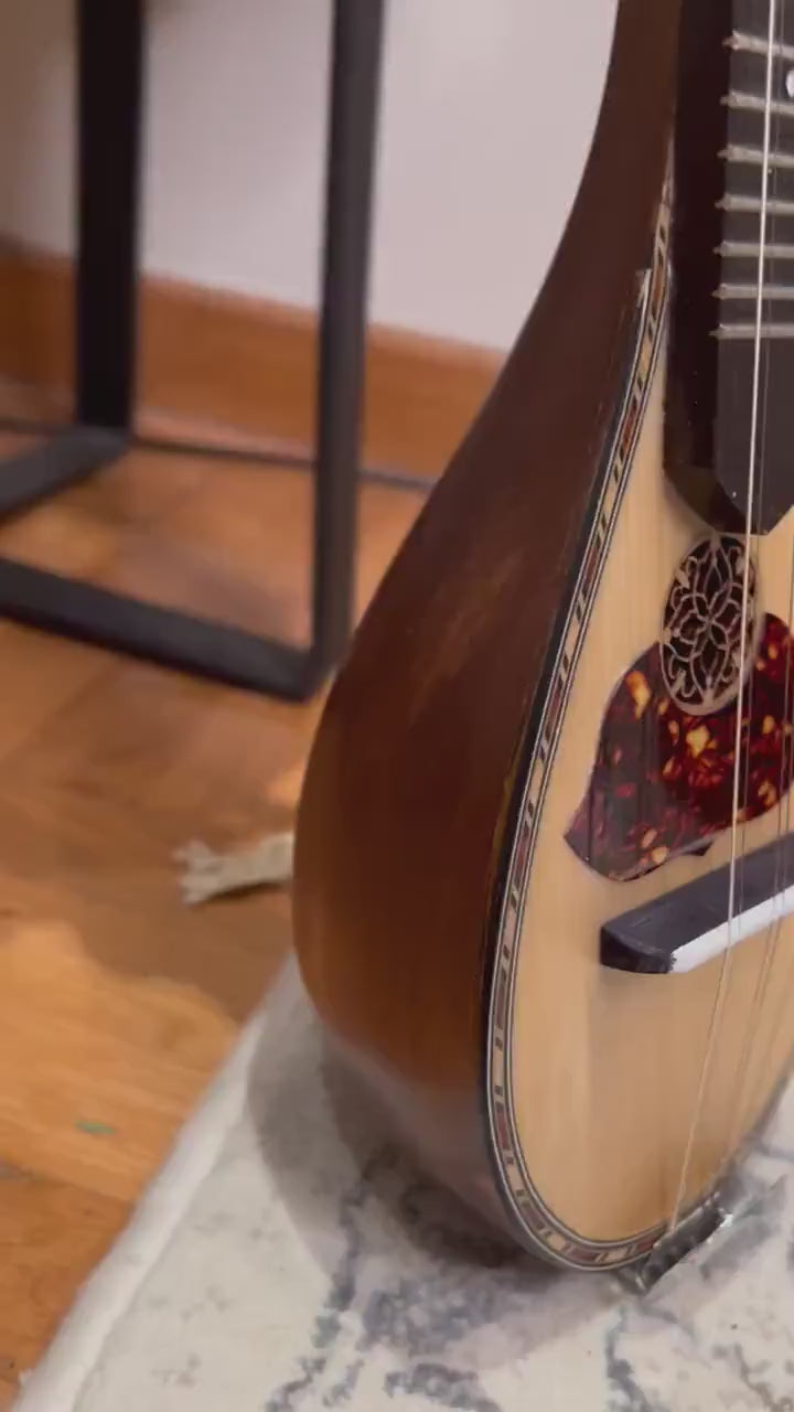 Handmade 6-String Baglamas | Greek Traditional Music Instrument for Rebetiko Music