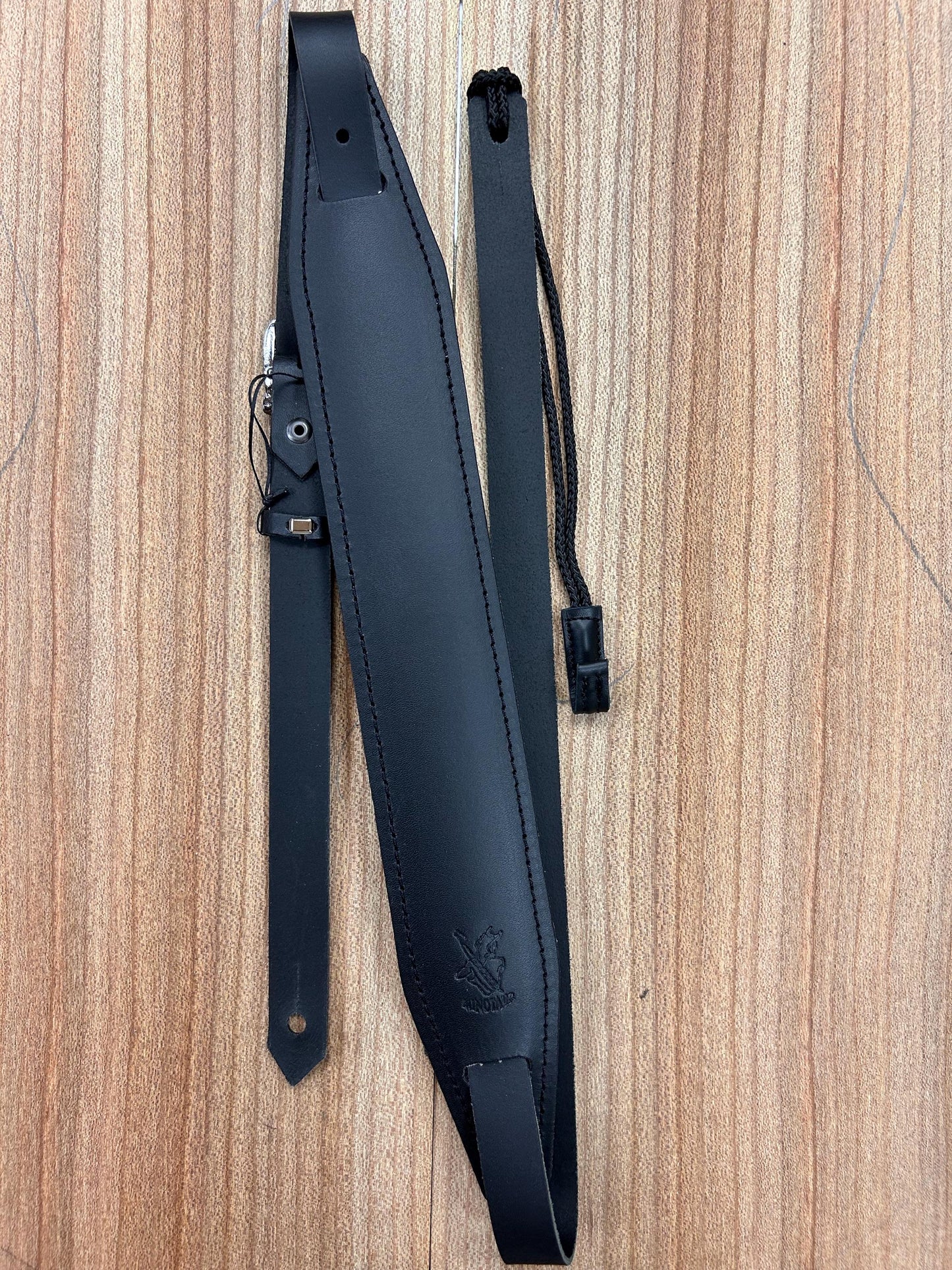 Versatile Leather Bouzouki Strap with Adjustable Hook and End-Button Attachment”