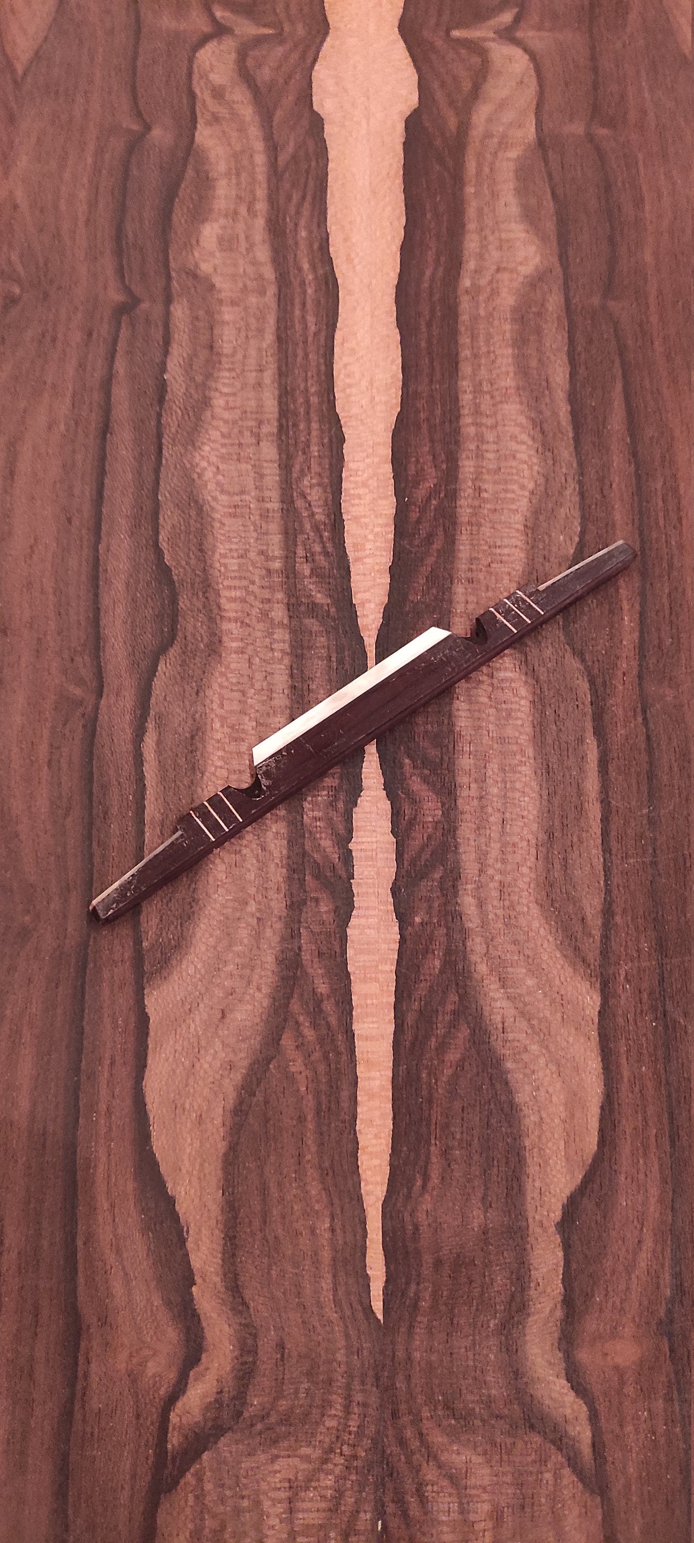Rosewood 8string - 6string Bouzouki Bridge/Kavalaris with Bone saddle ~ Rosewood Bouzouki Bridge with Celluloid White Pearl Decorations