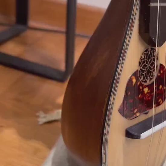 Handmade 6-String Baglamas | Greek Traditional Music Instrument for Rebetiko Music
